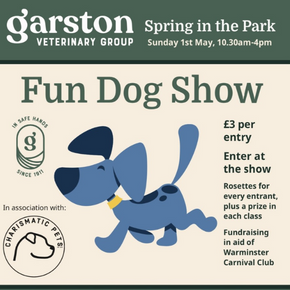 Visit us at Warminster’s Spring in the Park Dog Show on Sunday 1st May